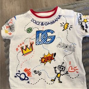Dolce & Gabbana Kids White Graphic T-Shirt